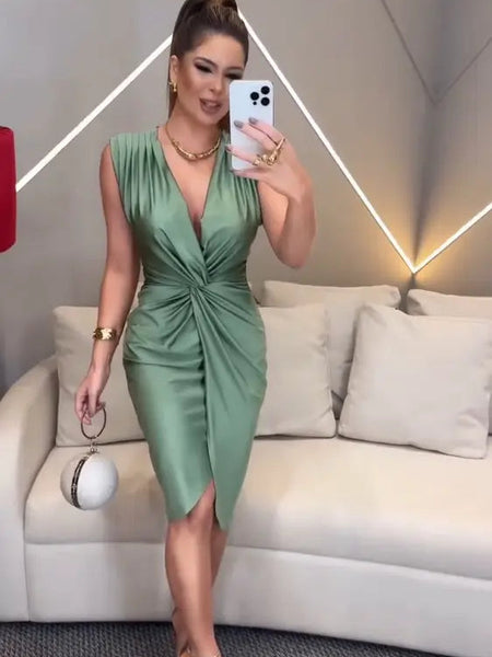 Vestido Verde Grace – Sofisticação e Elegância Atemporal